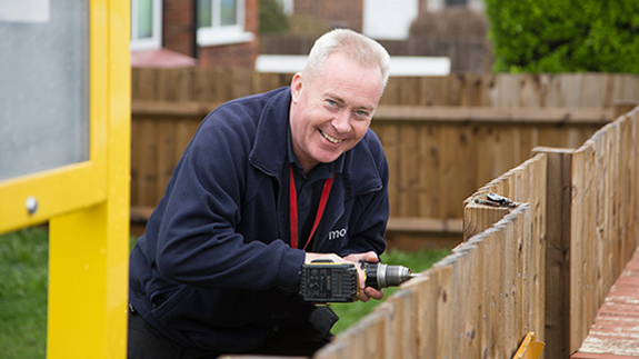 Kevin - surveyor repairing some fencing