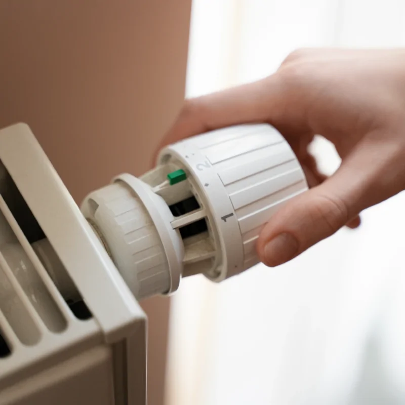 Close Up Hand Turning Up Heater (1)