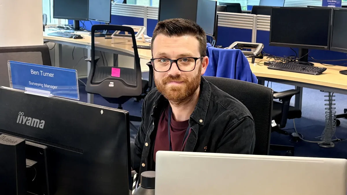Ben Turner at his desk
