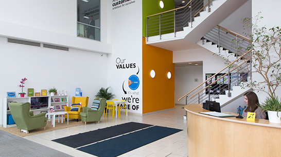Reception area at Mariner House