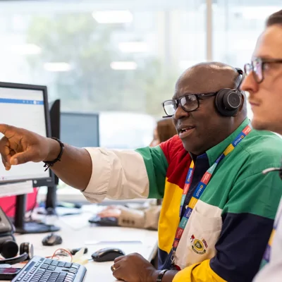 Two members of our customer services team at Mariner House
