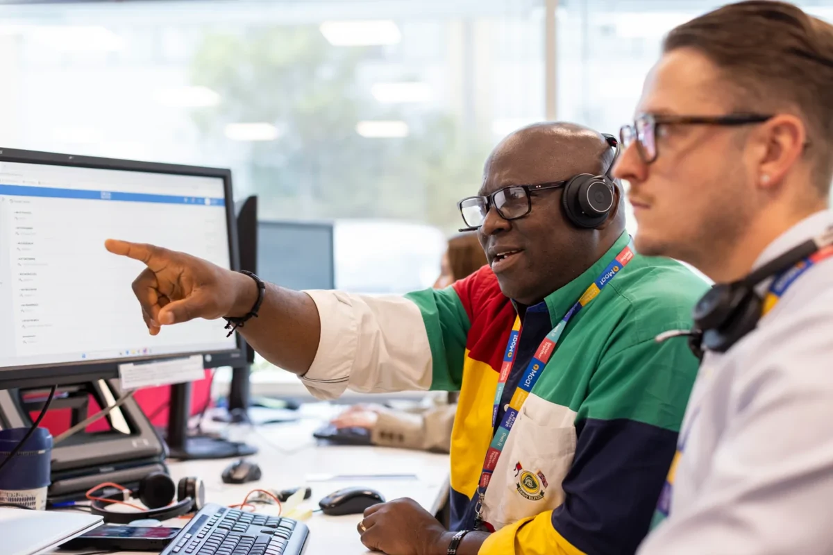 Two members of our customer services team at Mariner House